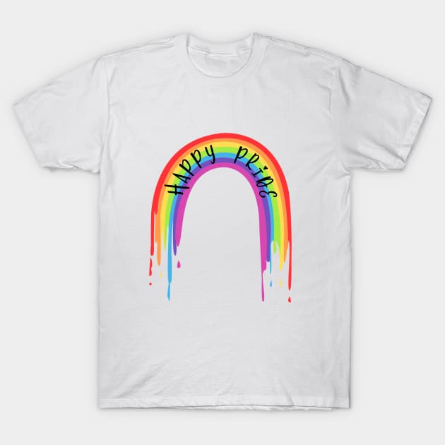 Happy Pride Rainbow T-Shirt by mynaito